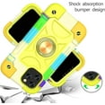 thumbnail image 2 of KOMI 12 Pro Max Étui de Protection, Silicone Antichoc Double Couche Support Anneau Armure Compatible avec iPhone 12 Pro Max Arc-en-Ciel Jaune, 2 of 5