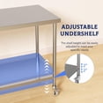 thumbnail image 4 of Acekid Stainless Steel Work Table, 36"x 24" NSF Commercial Prep Table with Adjustable Undershelf & Lockable Casters, Heavy Duty 1000 LBS Workstation for Restaurant, Hotel, Home, 4 of 7