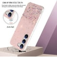 thumbnail image 4 of Compatible with Samsung S23 Plus Case Clear Glitter Silicone, Phone Case Samsung Galaxy S23 Plus Case Glitter Sparkle Pink Shockproof Thin Cover (Pink), 4 of 7