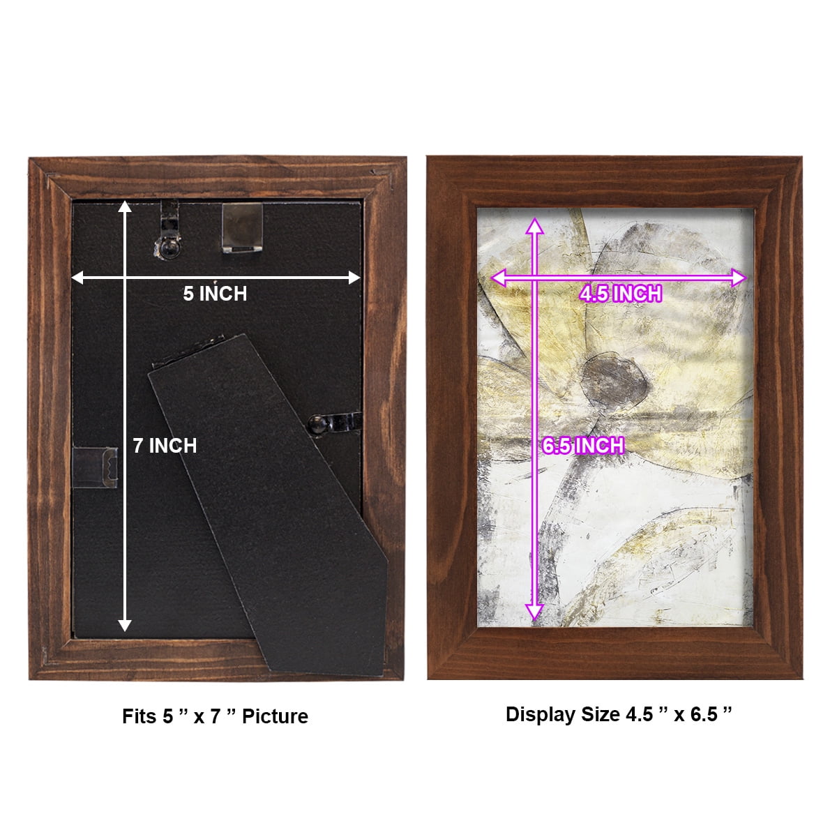 Une Fleur II - Framed Print w/glass - Chestnut
