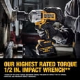 thumbnail image 4 of Llave de impacto inalámbrica DEWALT 20 V MAX 1/2 Hog Ring con batería, 4 of 9