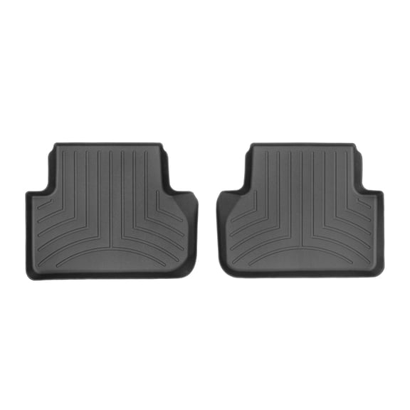 WeatherTech Custom Fit FloorLiners compatible with Audi A5, A4 Allroad, RS5, S4, S5 - 2nd Row (2-Piece Liner), Black