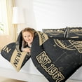 thumbnail image 4 of Erosebridal Rugby Sport Bedding King Comforter Set,Football City Silhouette Down Comforter,New Orleans Bedding Sets King with Comforter,Luxury Bedroom Decor Reversible,3 Pieces, 4 of 7