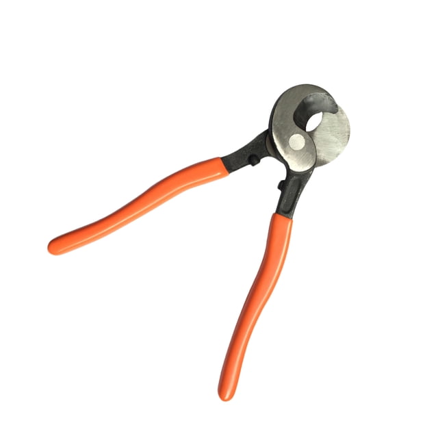 Coupe-câble à Cliquet Robuste avec Poignée Antidérapante Orange pour Découpe de Fil, Matériau en Acier, Design Compact