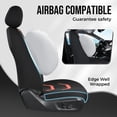 thumbnail image 4 of Coverado Car Seat Covers, Faux Leather with Mesh Fabric Front and Back Car Seat Protectors, 5 Seats Universal Fit for Most Cars SUV Trucks, Black&Red, 4 of 12