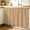 Brown, variant on Tan Linen Cabinet Curtains for Kitchen 11"W x 13"L, Rustic Boho Natural Sand Fiber Vanity Cabinet Curtains Magic Tape Short Curtain Decor Privacy Panel for Bathroom Laundry