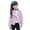 Pink, variant on WOYY Stylish Leather Jacket for Girls Lapel Short Outerwear Pu Coat, Sizes 10-11