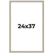 24x37 Frame Grey Solid Wood Picture Frame Width 1 Inches | Interior Frame Depth 0.5 Inches |