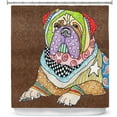 thumbnail image 1 of Shower Curtains 70" x 73" from DiaNoche Designs by Marley Ungaro - Bull Mastiff Dog Light Brown, 1 of 1