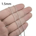thumbnail image 4 of QQTDFG 1.5-12mm Fashion New Women Men's Stainless Steel Silver Bead Ball Chain Necklace-Silver-1.5mm-20inch or 50cm, 4 of 9