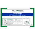 Vet’s Best Comfort Fit Disposable Male Dog Diapers, Absorbent Male