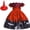 red+hat, variant on Kids Girls Halloween Costume Dress w/Witch Hat Pumpkin Skull Printed Fancy Dress Up Cosplay Party Outfits