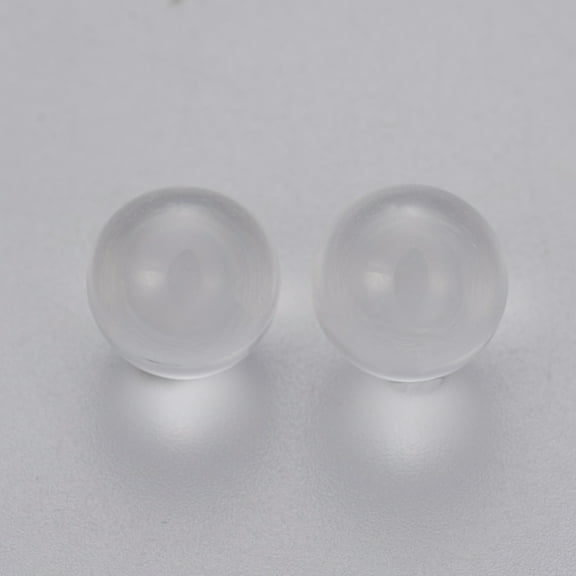 Natural Quartz Crystal Beads Rock Crystal Beads Gemstone Sphere Round No Hole/Undrilled 10~11mm