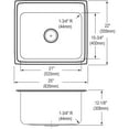 thumbnail image 2 of Elkay Dlrq252212 Gourmet 25" Single Basin Drop In Stainless Steel Kitchen Sink - 1 Faucet, 2 of 2