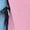 Pink, variant on Women's Pants, Gradient Color Blocking Casual Pants, Breathable Loose Daily Bottoms With Adjustable Leg Opening