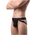 thumbnail image 3 of HVOBTTY Mens Fashion Loose Briefs, Everyday Comfortable Briefs for Men, Men's Casual Solid Color Soft Sports Breathable Lightweight Loose Briefs Black, M, 3 of 5