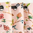 thumbnail image 4 of DriftAway Lauren Pink Blackout Curtains for Bedroom Colorful Watercolor Branch Printed Pattern Lined Thermal Insulated Grommet Drapes 2 Panels for Girls Living Room 90 Inch Flesh/Baby/Light Pink, 4 of 8
