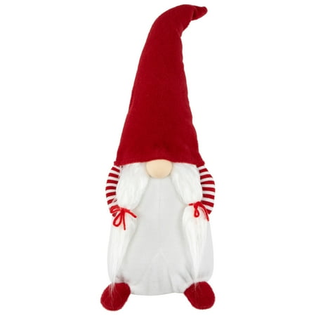 UPC: 0191296943680 | Northlight 20.5 Red and White Hands in Pocket Girl Christmas Gnome Decoration