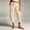 #Khaki, variant on Women's Cotton Blend Drawstring Wide Leg Capri Pants with Side Pockets,Black,Women's Capri L