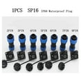SP16 Square Panel Mount IP68 Waterproof Plug & Socket Circular ...