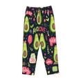 thumbnail image 4 of Sigee Avocado Love Print Women's Soft Pajama Pants - Breathable and Comfortable Lounge Sleep Bottoms with Elastic Waistband and Pockets-Small, 4 of 9