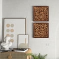 thumbnail image 2 of CONSDAN Wood Wall Decor |USA Grown Hardwood, Rustic Wooden Wall Art, Home Decorations for Living Room and Bedroom Aesthetic, Framed and Ready to Hang, End-Grain, 18" x 18", 2 of 6