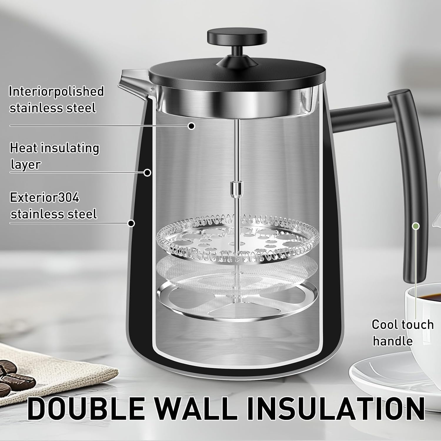 ESPRO P7 18-Oz. French Press Coffee Maker, Polished - Walmart.com