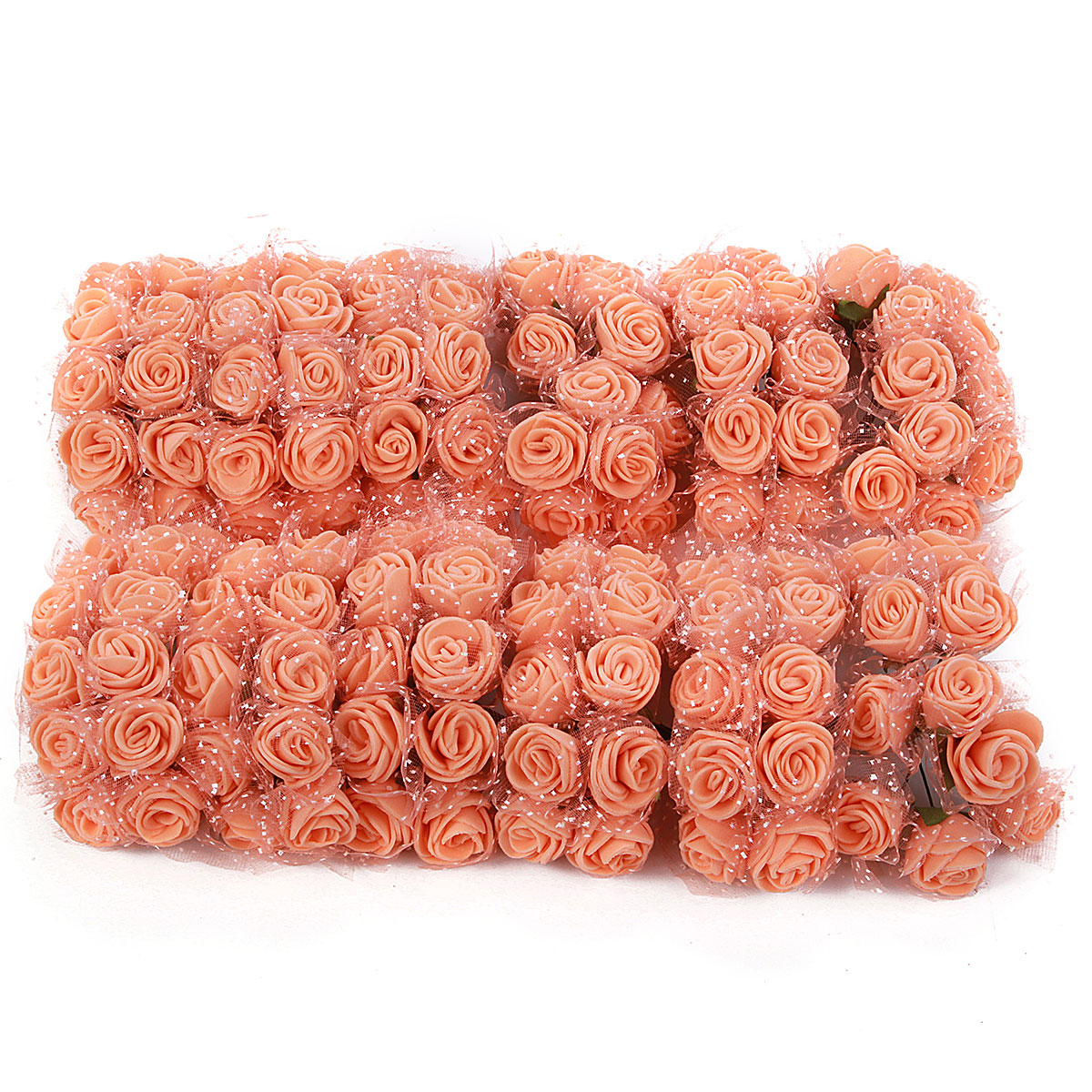 144 Foam Roses-Artificial Roses Flowers-Wedding-Decoration-Orange