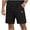 Black, variant on Mens Fashion Bermuda Shorts Solid Casual Elastic Decorative Drawstring Waist Side Storage Pockets Small Leather Label Lightly Breathable Summer Daily Streetwear Shorts