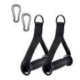 thumbnail image 1 of Manijas de ejercicio, accesorios de agarre para gimnasio, entrenamiento de fuerza, agarres de banda de resistencia de alta resistencia con mosquetón negro, 1 of 8
