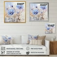 thumbnail image 4 of Designart "Winter Charm With Blue Cornflowers I" Cornflowers Floater Framed Wall Art Prints, 4 of 5