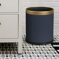 thumbnail image 6 of Open Top Trash Can Kitchen Trash Bin Trash Bucket Rustic Large Capacity Dustbin Waste Can Garbage Can for Apartment Guestroom Deep Blue, 6 of 8