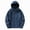 Blue, variant on Wyobmus Plus Size Windbreaker Jackets for Men Solid Color Waterproof Drawstring Pockets Detachable Hooded Outdoor Jacket Coat Dark Blue