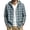 Light Blue, variant on Mens Hooded Flannel Shirts Hoodie Shirt Lightweight Long Sleeve Casual Plaid Button Down Jackets Stylish with Pocket Black 2XL