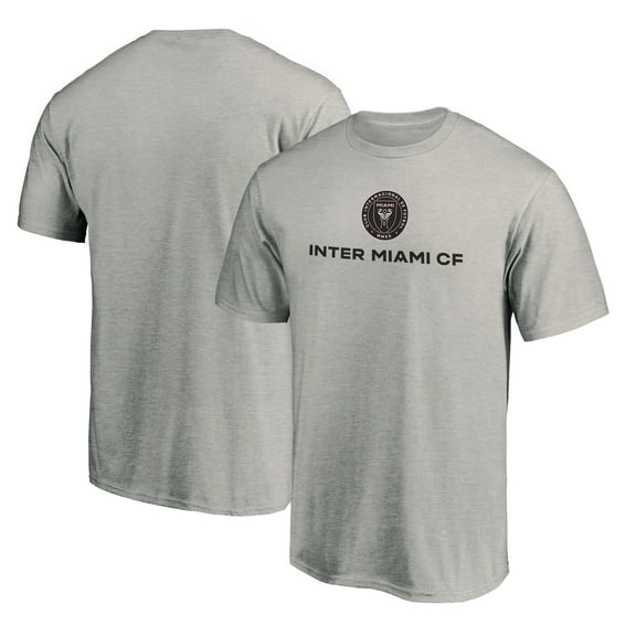 Men's  Heather Gray Inter Miami CF Club Logo T-Shirt