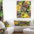 thumbnail image 1 of Dinde avec Tournesols - Impression sur Toile Florale, 1 of 3