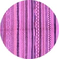 thumbnail image 1 of Ahgly Company Indoor Round Oriental Purple Modern Area Rugs, 4' Round, 1 of 1