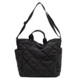 thumbnail image 1 of Bolso de mano acolchado para mujer, bolso de mano tipo hobo, ligero, con relleno, de nailon, tipo bandolera, 1 of 6