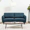 thumbnail image 4 of Gymax 72'' Fabric Sofa Couch Living Room Small Apartment Furniture w/ Wood Legs Navy, 4 of 10