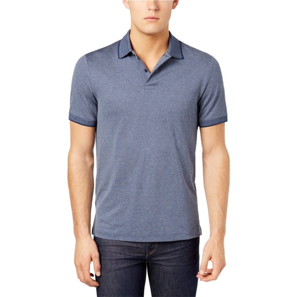 32 Degrees Mens Mesh Polo Shirt, Blue, Small