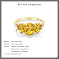 thumbnail image 4 of Gem Stone King 10K Yellow Gold Oval Yellow Citrine and Diamond Engagement Ring for Women | 2.24 Cttw | Oval 8X6MM and 6X4MM | Gemstone Birthstone (Size 7), 4 of 4