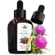 100% Virgin Unrefined Cold Pressed Milk Thistle Seed Oil by TODICAMP - 1.7 fl. oz - Healthy Skin Treatment