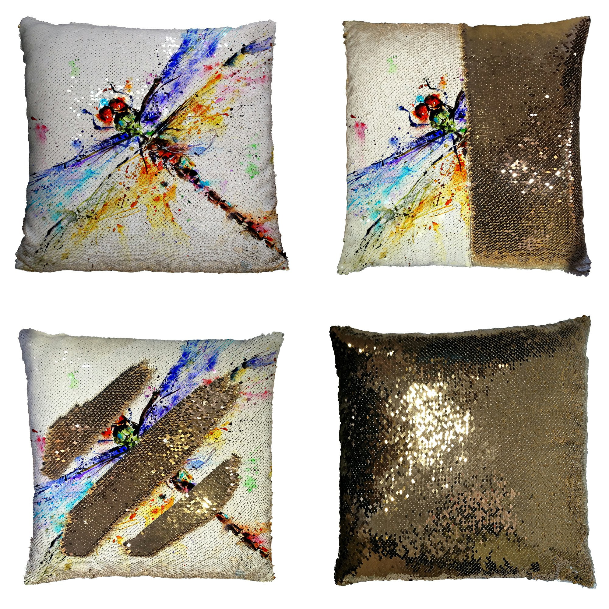 Dragonfly Life Cycle Grey Cushion Covers Pillow Cases Home Decor or Inner