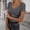 W-Grey, variant on Adeawade Womens Tshirts V Neck Tops Short Sleeve Solid Color Elegants Tee Daily Wear Xl White