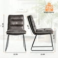 thumbnail image 4 of Homy Casa 2 Pack Dining Chairs with Channel Tufted Cushion and Anti Rust Sled Legs for Dining Area, 4 of 7