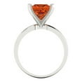 thumbnail image 4 of Clara Pucci 14K White Gold 3ct Red Solitaire Ring for Women, 4 of 8