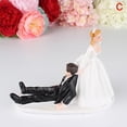 thumbnail image 2 of 12 estilo moda resina sintética novia y novio estatuilla pastel de bodas Topper artesanía, 2 of 2