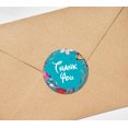 thumbnail image 4 of Darling Souvenir Round 45 Pcs Elegent Floral & Border Turquoise Thank You Stickers-1.6 Inches, 4 of 4