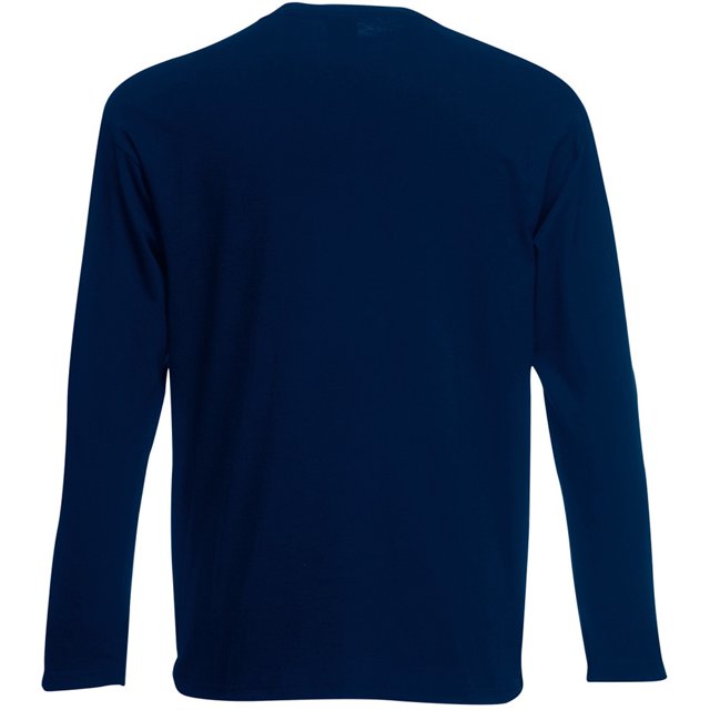 Camiseta casual de manga larga para hombre (Azul Medianoche)