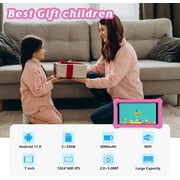 Kids Tablet Toddler Tablet, 7 Tableta for Boys Girls With Child protective cover 2GB+32GB Android Tablet, WiFi Dual Camera IPS Safety Eye Protection Screen, Parental Control APP Kid Tablets Orange
